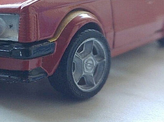 1/24 Rim Set 16" ATS Opel in Clear Ultra Fine Detail Plastic