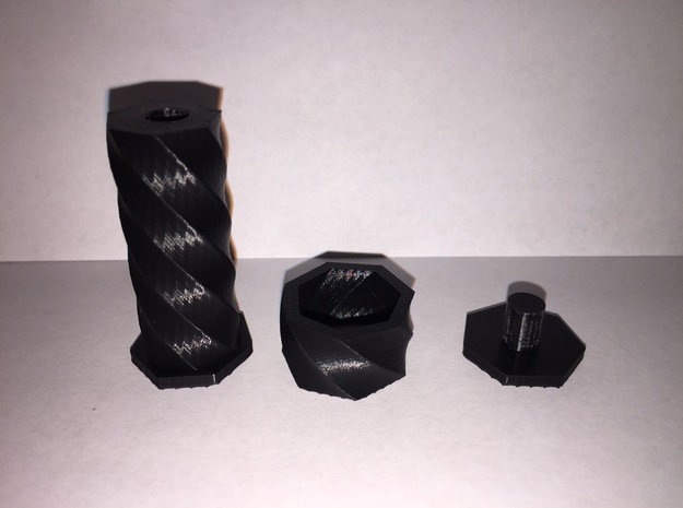 Fidget Twister in Black Natural Versatile Plastic