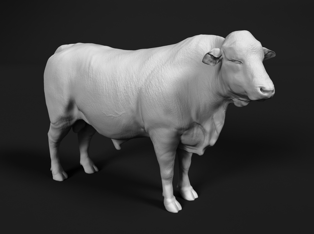 Brangus 1:48 Standing Bull 1 in Tan Fine Detail Plastic