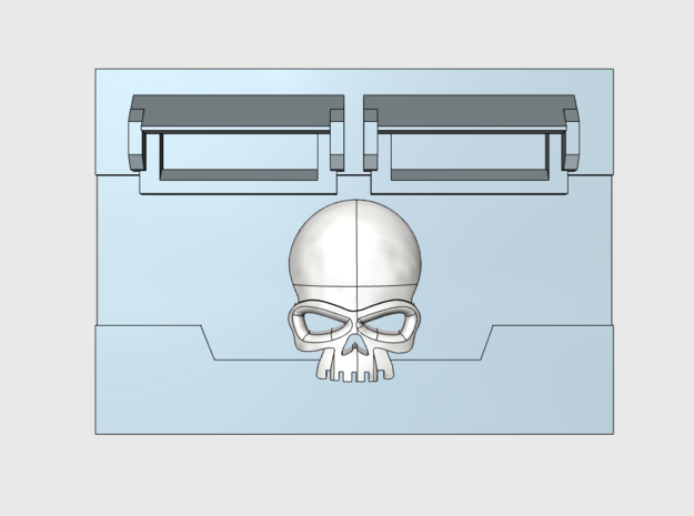 Skull : Standard APC Frontplate in Tan Fine Detail Plastic