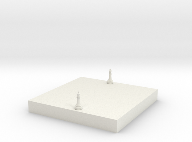 西洋棋模型 in White Natural Versatile Plastic