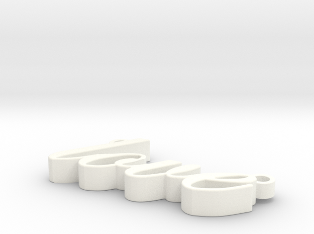 pendant2 in White Processed Versatile Plastic: Extra Small