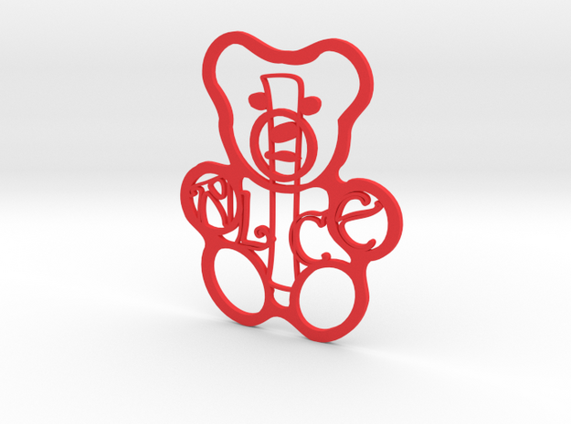 Personalised Teddy Bear - Alice in Red Processed Versatile Plastic