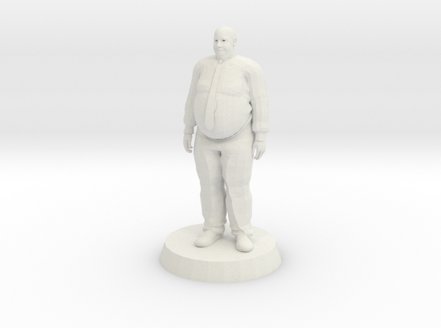 Fat Business Man in White Natural Versatile Plastic