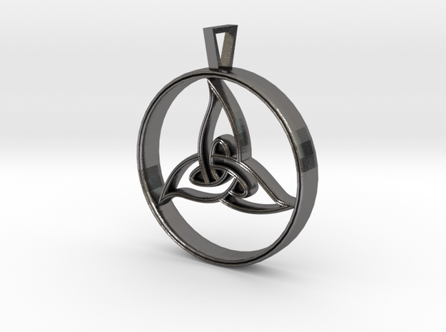 Triquetra Pendant in Polished Nickel Steel