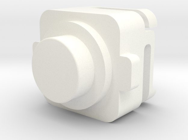 MI-6 Case Front Button in White Processed Versatile Plastic