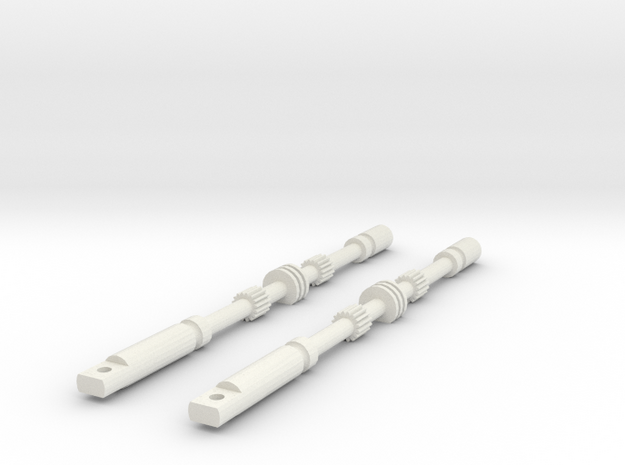 1-6 Scale ANH Vader Chest Rods in White Natural Versatile Plastic