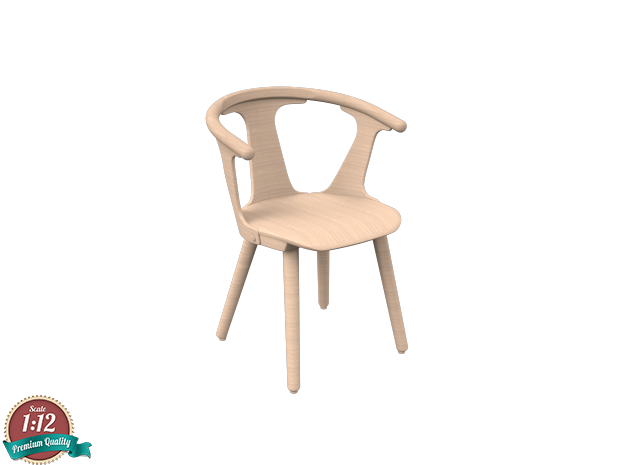 Miniature Inbetween Chair - andTradition in White Natural Versatile Plastic: 1:12