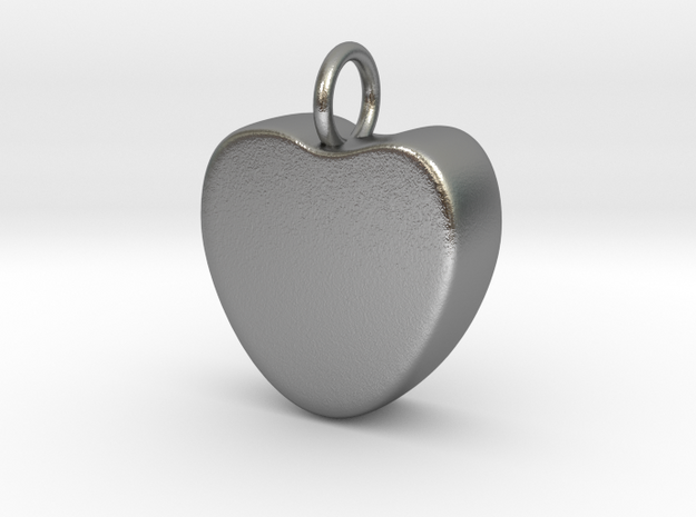 Candy Heart Pendant in Natural Silver