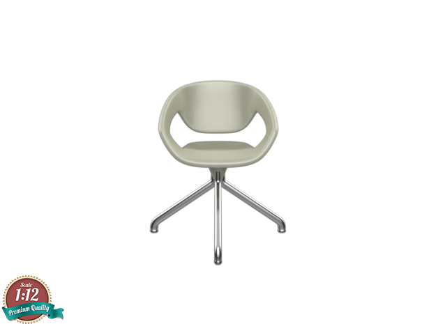 Miniature Vad Swivel Chair - Casamania in White Natural Versatile Plastic: 1:12