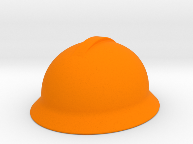 Hard Hat 1/24 with small border in Orange Processed Versatile Plastic
