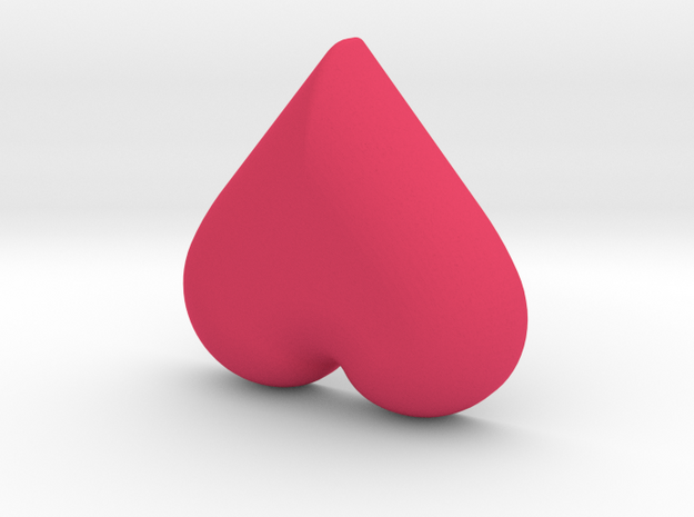DIY Frebird Fridge Magnet - Mini Heart (negative) in Pink Processed Versatile Plastic