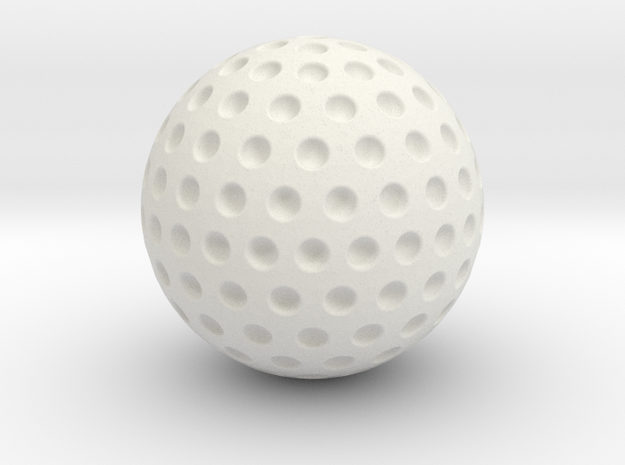 Sports golf ball in White Natural Versatile Plastic