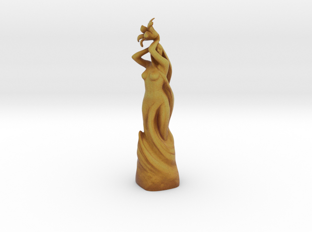 Dibella Golden Statue in Full Color Sandstone