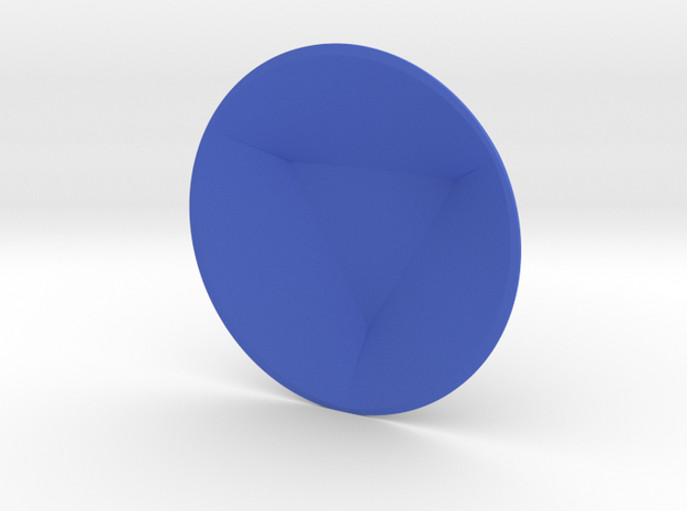 Triangle Gem in Blue Processed Versatile Plastic