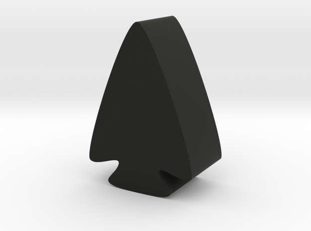 Arrowhead Game Piece in Black Natural Versatile Plastic