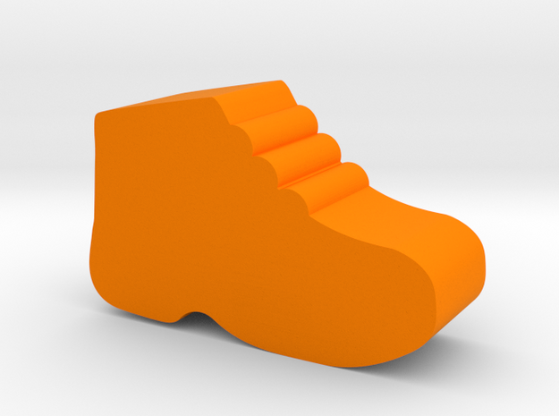 Shoe Game Piece in Orange Processed Versatile Plastic