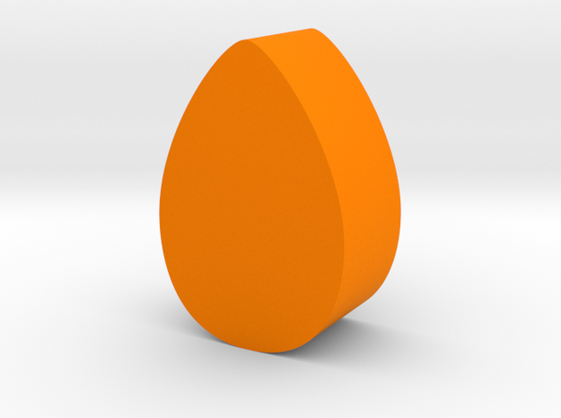 Almond Game Piece in Orange Processed Versatile Plastic