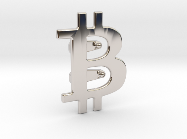 Bitcoin Tie Clip in Platinum