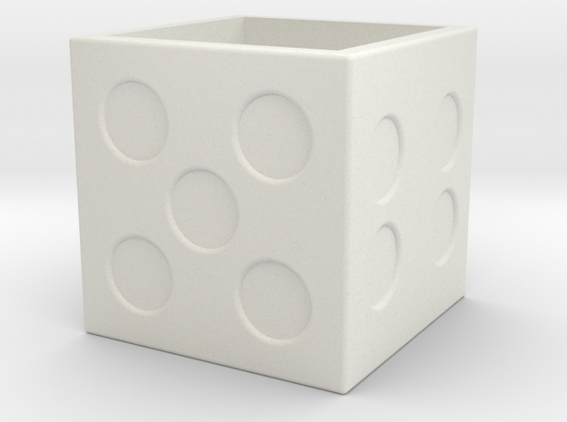 dice box - 1 in White Natural Versatile Plastic