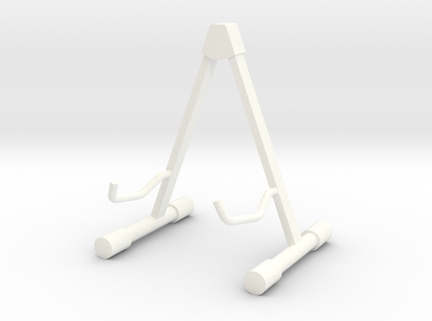 Guitar Stand_for ES 175, Scale 1:6 in White Processed Versatile Plastic