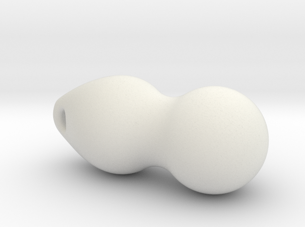 3D printed Ben Wa balls (Ceramic or Plastic) in White Natural Versatile Plastic