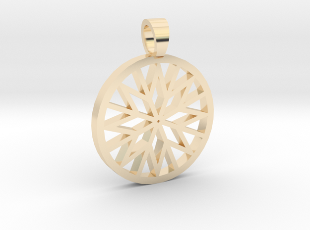 Brillant cut back [pendant] in 14k Gold Plated Brass