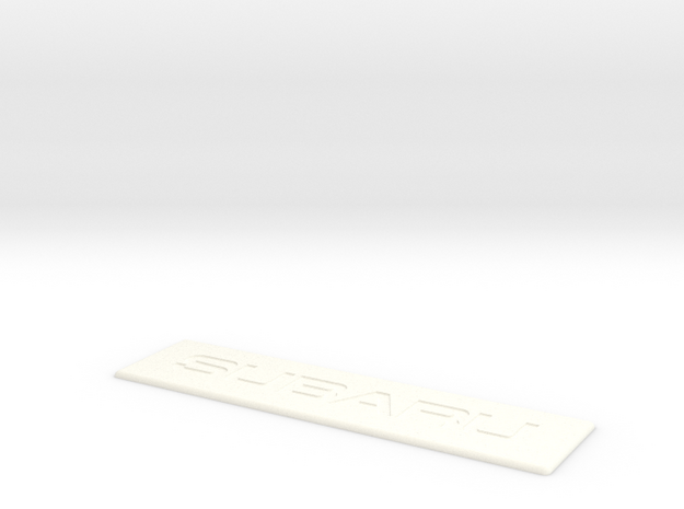 Subaru Floor Mat Badge for WeatherTech Liners in White Processed Versatile Plastic