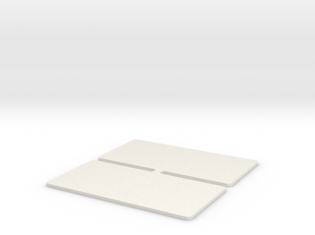 GBS Touring Car Wing Endplates in White Natural Versatile Plastic