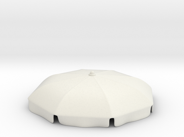 Beach ombrella (10cm radius) in White Natural Versatile Plastic