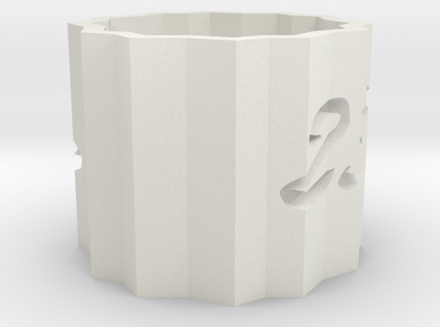 Legend No. 23rd Vase in White Natural Versatile Plastic: Medium