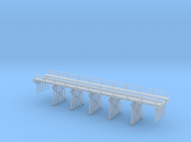 Timber Trestle N Scale: SP Common Standard Design in Tan Fine Detail Plastic