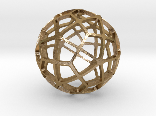 DELTOIDAL_HEXECONTAHEDRON in Polished Gold Steel