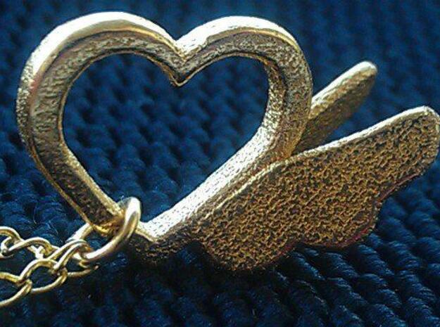Sheryl heart trinket version 2 in Polished Gold Steel