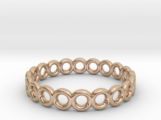 Donut ring in 14k Rose Gold Plated Brass