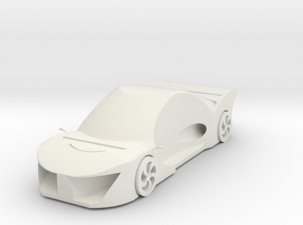 Super sports car in White Natural Versatile Plastic