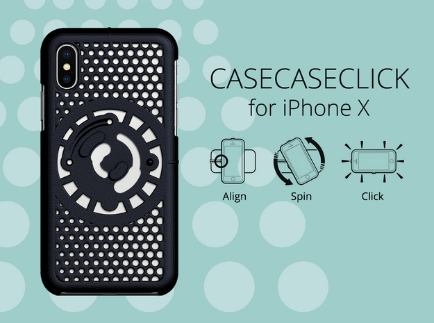 for iPhone X : cel : CASECASE CLICK in Black Natural Versatile Plastic