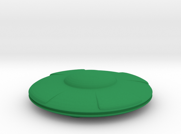 Flying Saucer in Green Processed Versatile Plastic