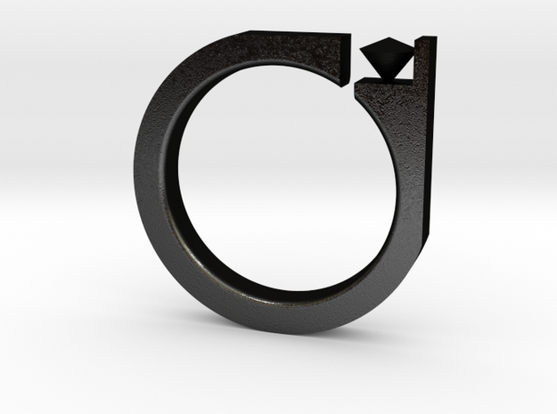 Digi Ring in Matte Black Steel