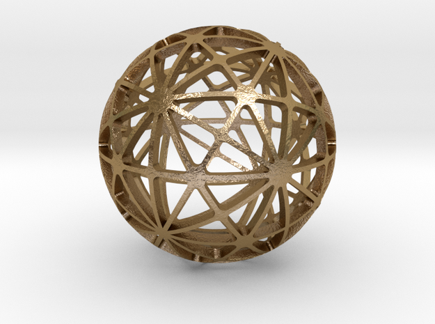 DISDYAKIS_TRIACONTAHEDRON in Polished Gold Steel