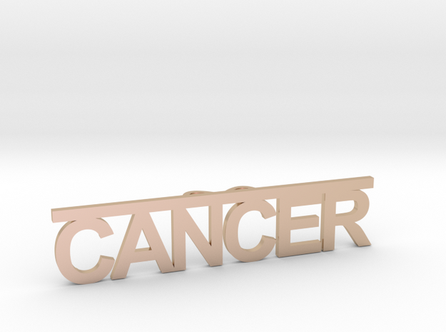CANCER final in 14k Rose Gold Plated Brass