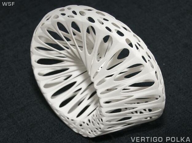 Mobius Band - 5-inch in White Natural Versatile Plastic
