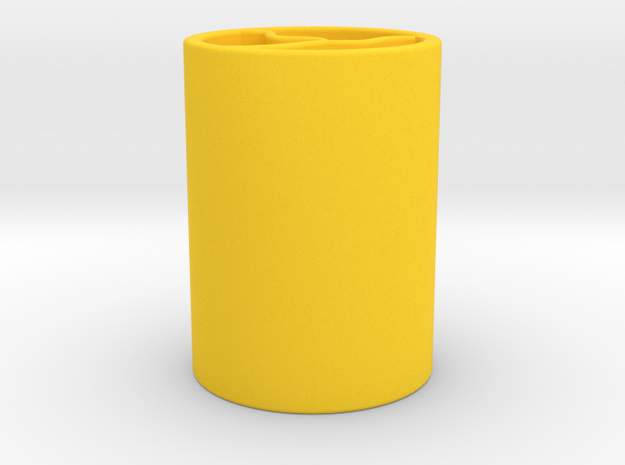 筆筒.stl in Yellow Processed Versatile Plastic