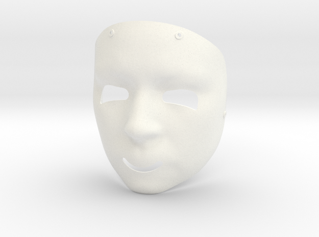 Human Face Mask in White Processed Versatile Plastic