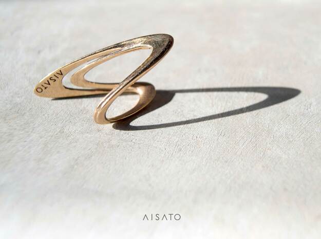Loop Ring Size US 8.0  in 18k Gold Plated Brass