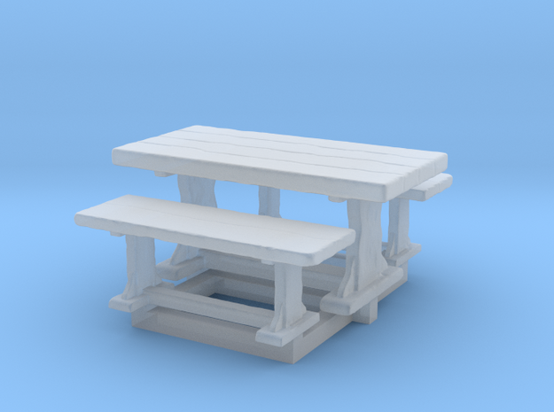 28 mm epic scale table and benches  in Smooth Fine Detail Plastic