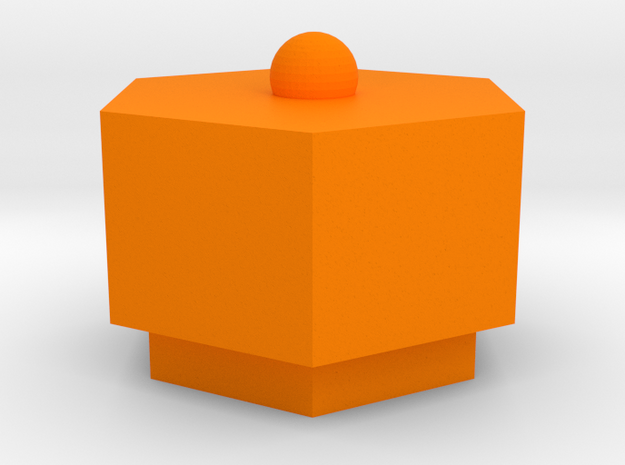 box in Orange Processed Versatile Plastic
