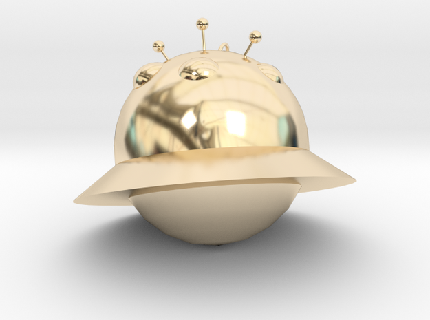 Alien ornaments in 14k Gold Plated Brass