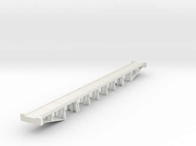 Bridge Concrete N scale in White Natural Versatile Plastic