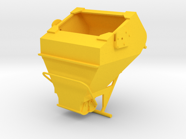 1:50 - 3 Cu yard laydown bucket in Yellow Processed Versatile Plastic